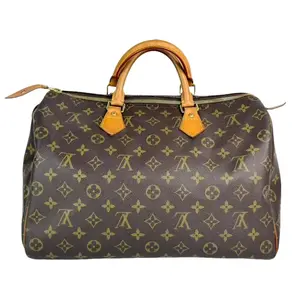 Pre-owned Louis Vuitton Leather Top Handle Bags Speedy 35 Monogram Canvas Top Handle Bag