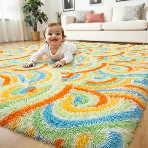 Rugs for Living Room 5x7ft Shaggy Area Rug Large Comfy Fuzzy Washable Rugs for Girls Bedroom Soft Cute Plush Carpet for Kids Girls and Boys, Dorms, Nursery Rooms, Home