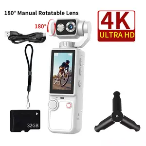 Compact Outdoor Action Camera! 180° Rotatable Lens, Auto Focus, Perfect for Vlog. Portable and Handy, Great for Travel, Sports and Daily Shooting. Rechargeable Portable Camera