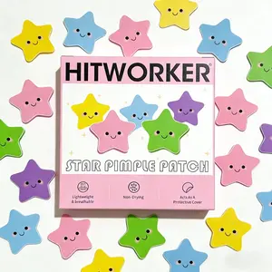 60 Sheets Hitworker Hydrogel Acne Patches, Gentle Non-Irritating Overnight Spot Treatment, Suitable for All Skin Types, Travel-Friendly Packaging, Hydrocolloid Acne Patch, Pimple Patch, Acne Stickers