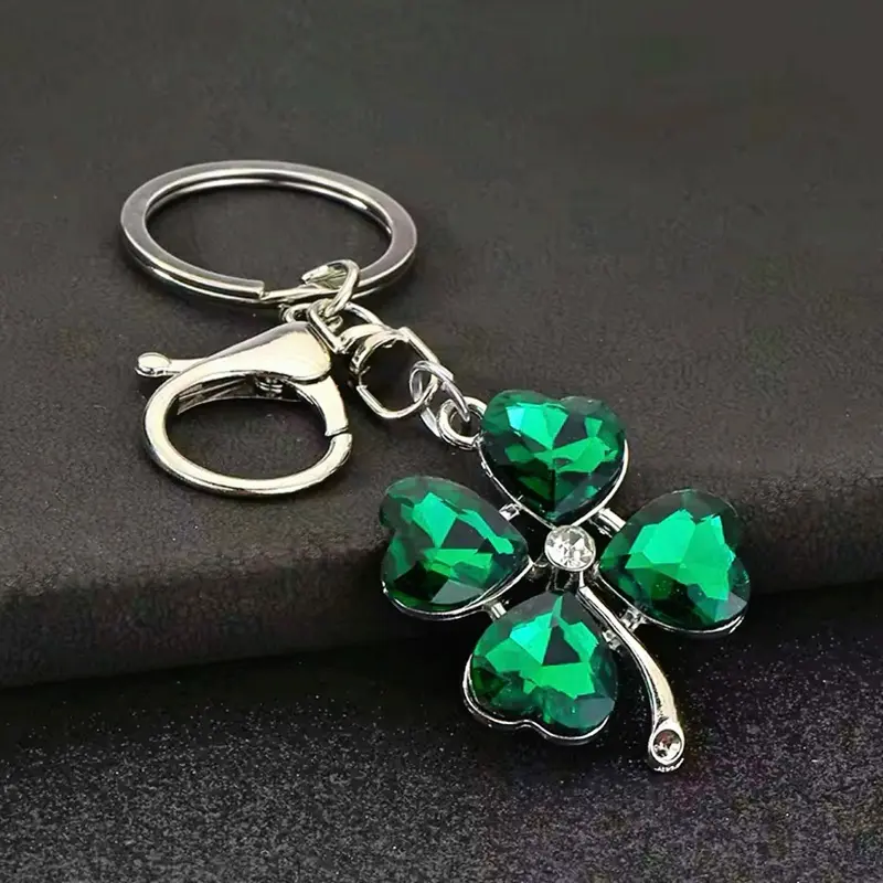 Green Lucky Charm Keychain - Cute Luggage & Bag Accessory, Practical Key Holder Pendant