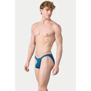 RIBBED Tanga Briefs - Blue