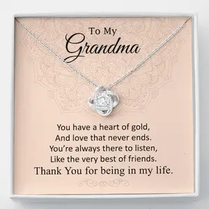 Grandmother Necklace - Mothers Day Gift for Grandma/Nana with Meaningful Message Card Inside, Unique Grandma Gift for Grandma Birthday