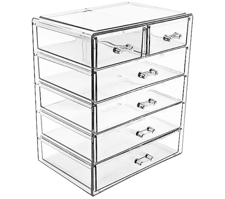 Makeup and Jewelry Storage Case with 6 Drawers