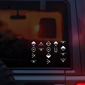 Sleep Token “Take Me Back to Eden” Runes Vinyl Car Decal – Take Me Back to Eden Design for Alt Girls, Metalheads, and Emotional Music Fans – Waterproof Band Sticker for Cars, Laptops, and Windows – Dark Aesthetic Worship Era Merch for Sleep Token Lovers