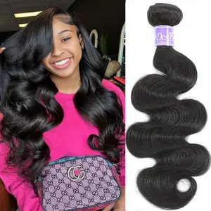UDesire 16A Body Wave Bundles Human Hair 8-26 inch 100% Unprocessed Brazilian Virgin Body Wave Human Hair Bundles for Black Women Natural Black
