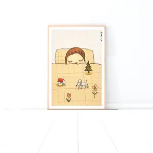 YOSHITOMO NARA - Dream Time poster, Wall decoration, Canvas poster, Mural, Art poster, Art wall, No frame