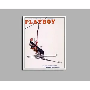 (No Frame) Vintage Skiing Poster, Ski Photo Print, Magazine Cover, Retro Wall Art, Ski Lodge Decor, Winter Poster, Printable Wall Art