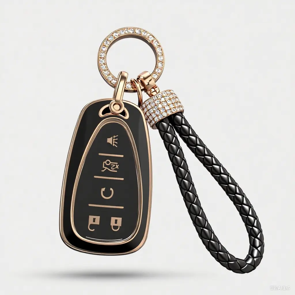 Car Key Fob Cover Key Case Cover for CHEVROLET 2016-2021 for Chevy Equinox Malibu for Camaro Cruze Blazer Traverse Trax, Only for 5-Bottons 2023 2024 2025 and remotes