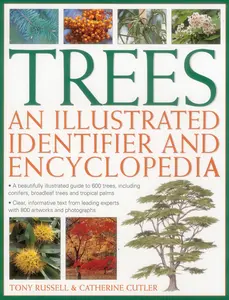 USED-Trees: An Illustrated Identifier And Encyclopedia: A Beautifully Illustrated Guide To 600 Trees, Including Conifers, Broadleaf Trees And Tropical Palms by Tony Russell (Paperback)