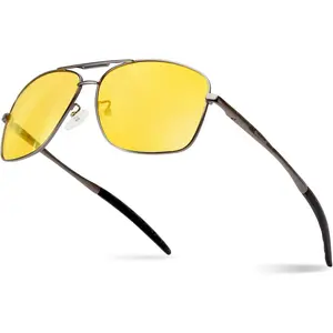 Night Driving Glasses, Polarised Night Vision Glasses, Anti-Glare UV 400 Protection, Driving, Fishing, Shooting, Outdoor Sports, Unisex Glasses