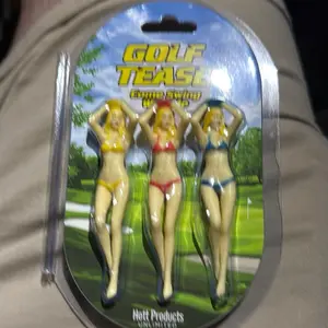 Hoff Products UNLIMITED Golf Tease - 3-Pack Novelty Tees with Bikini-Clad Ladies for Humor and Motivation in Your Game
