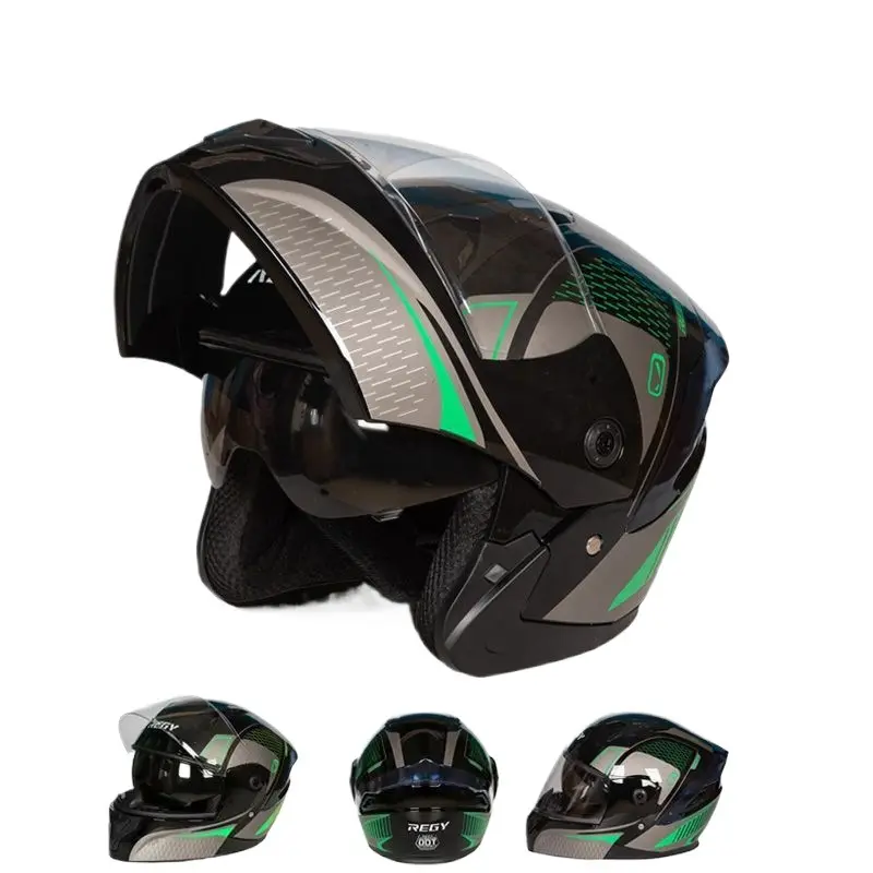 New National Standard 3C Certified Motorcycle Open Face Helmet for Men and Women, Electric Vehicle Warm Winter Helmet, Anti-Fog Helmet, Class A Equipped With Visor