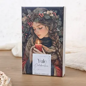 Yule Celebration Oracle Cards Set, Spiritual Guidance Deck for Daily Reflection, Meditation and Intuitive Reading, Boxed Divination Gift Set