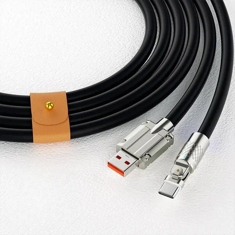 120W USB Type C Cable 180° Rotating 6A Cable Fast Charging Data Cable USB to Type C Maerknon