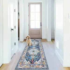 Boho Hallway Runner Rug Vintage Farmhouse Laundry Rug Runner Accent Area Rug Carpet Non Slip Washable Kitchen Rug Entryway Runner Mat Throw Rug for Living Room