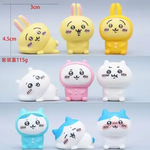 Cute Chiikawa Small Ornaments Usagi Hachiware Car Ornaments Cartoon Characters Desk Office Home Furnishings Gift Collection