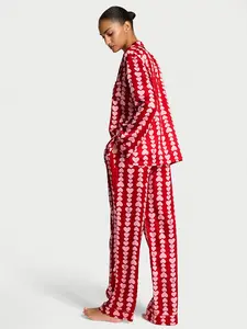 Victoria's Secret Satin Pajama Set, Long Sleeve Button Down Shirt & Pants, Sleepwear for Women (XS-XXL)