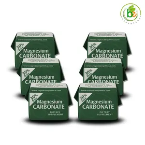 Coyoacán Química Magnesium Carbonate 6 Pack 7g Dietary Supplement 100% Natural Vegan Gluten Free Digestive Support Food Grade Powder Made in Mexico