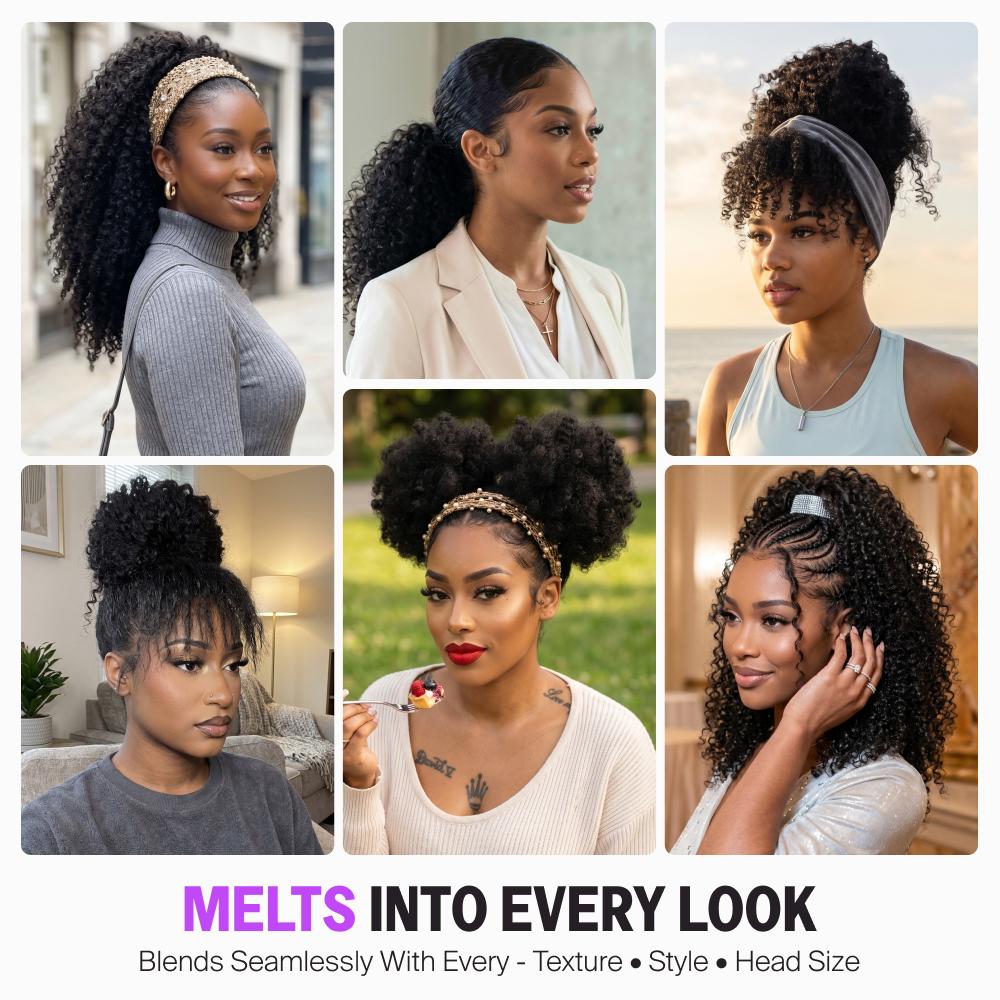 Megalook 250% High Density 100% Human Hair Burmese Curly/Afro Curly Ponytail With InvisiFit Drawstring Band Strap #Megalooknewarrivals Vacation Hair#WorldCup2026#gameday outfits#SummerWins #DealsForYouDays