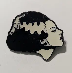 Universal Bride of Frankenstein Glow In The Dark Enamel Pin