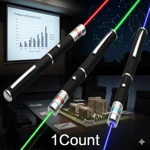 500m Range Laser Pointer, Red Green Blue Purple Multi-Color Light, for Presentations Teaching Training, Remote Control Operation, Portable Anti-Slip Safe Design, Pet Toy for Cats Dogs Interactive Play, Easy to Use