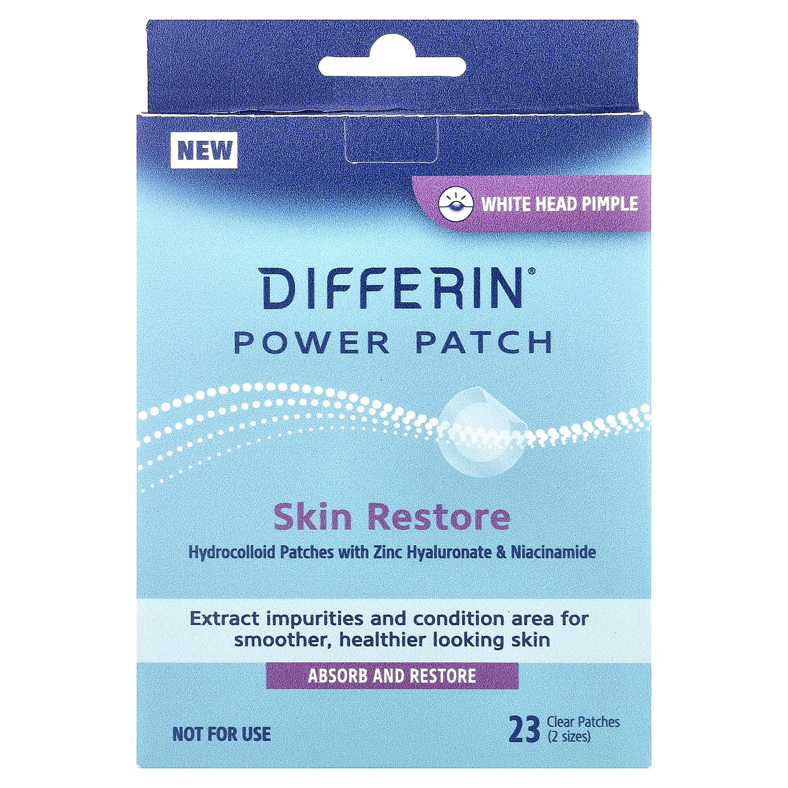Differin Power Patch, Skin Restore , 23 Clear Patches | HSA/FSA Eligible