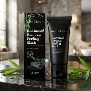 Bamboo Charcoal Blackhead Removal Peeling Mask 50g Deep Cleansing Pore Strips for Nose & Face Oil Control Anti-Blemish Care Gentle Nourishing Peel Radiant Sensitive Skin Repair