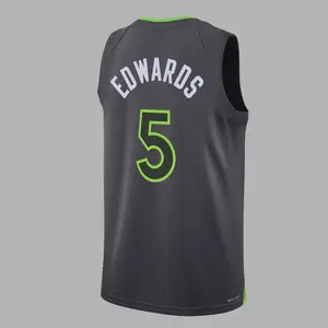 Edwards #5 Gray Edition Swingman Jersey, Unisex Basketball Fan Apparel