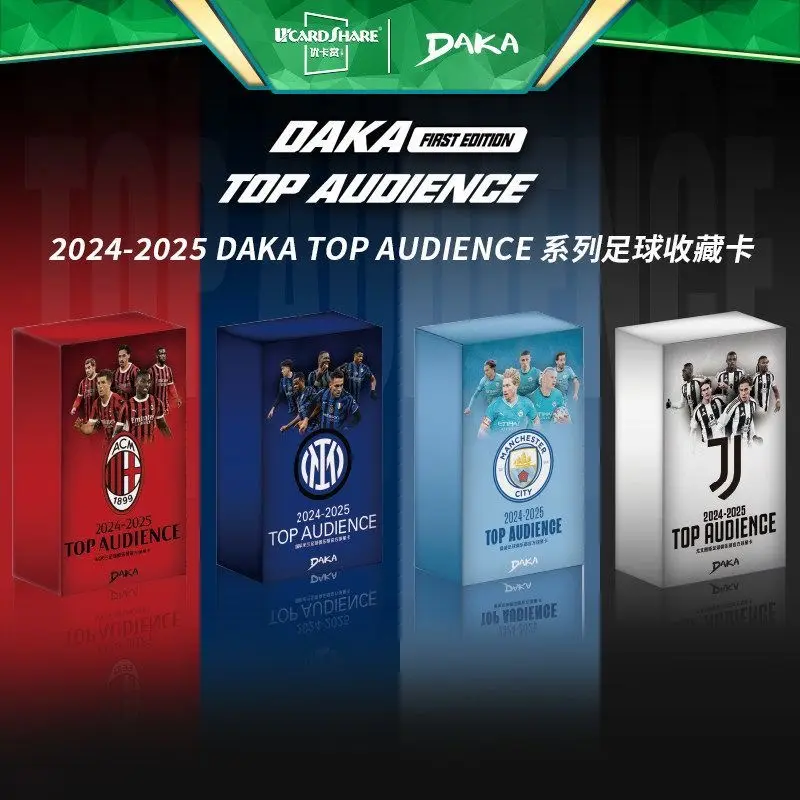 DAKA "TOP AUDIENCE" Soccer Card Mystery Team Box | Netherlands, Croatia, AC Milan, Inter, Juventus | 6 Packs/Box - 4 Cards/Pack | Guaranteed 3 Limited Cards | Chance for Rare Autograph & Jersey Cards | Collectible Sports Cards Gift