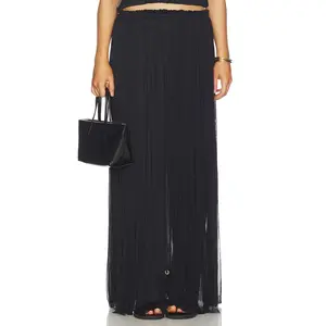 HANNE BLOCH Silk Tulle Skirt in Black