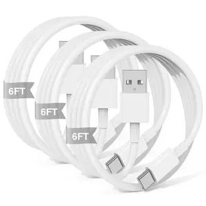3-Pack 6FT    USB A to USB C  for  16 15 Pro Plus Pro Max,for iPad Pro/Air/Mini,for  Galaxy S25/S24/S23,for MacBook Pro/Air and More