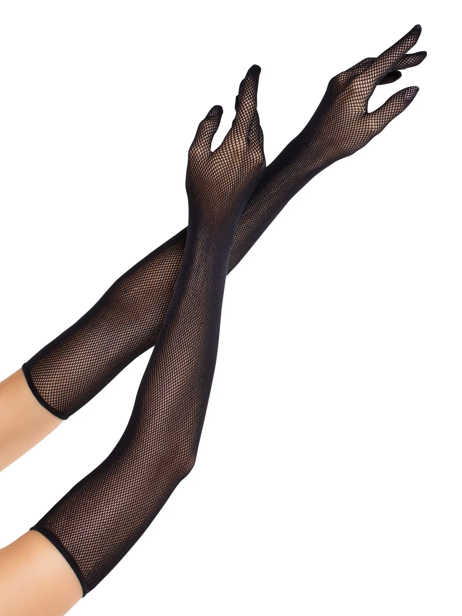 Women's Opera-Length Fishnet Mesh Gloves, Fashion Clothing Accessories