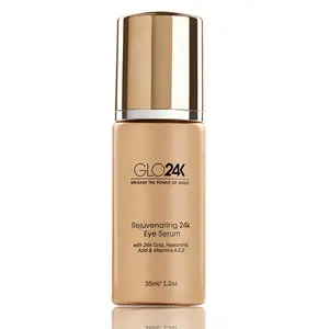 GLO24K Rejuvenating 24K Eye Serum  With 24K Gold, Hyaluronic Acid & Rosehip Oil 1oz 1oz