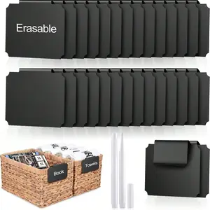 2pcs PVC Storage Labels, Erasable Clip Design, Durable and Easy Clean, Space Saving Organizing Tags for Office Home Shop Crafts