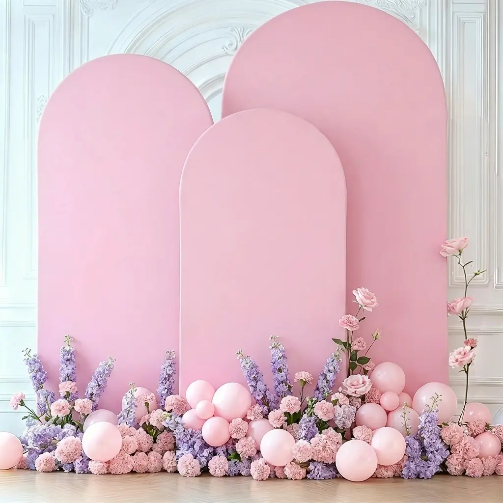 Stretchy Lightweight Polyester Arch Covers - 6ft-7.2ft Frame Stretch Backdrop Wraps Set, Easy-Display Party Decoration Supplies for Weddings, Holiday Events