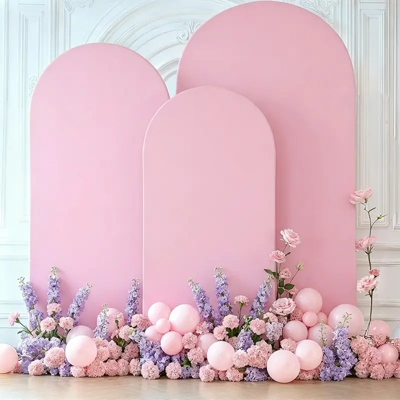 Elastic Backdrop Wrap, Polyester Fabric Banners, Stretchy, Lightweight, Wrinkle-Resistant, Washable, Wipeable, 6ft-7.2ft Arch Frame Covers, Fast Setup Open, Matte Theme Match, 3 Key Uses for Weddings, Home/Festive Supplies
