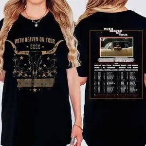 ZB With Heaven on Tour 2026 Front and Back T-Shirt, ZB Western Bull Skull Shirt, ZB Country Music, Concert Outfit, Gift For Fan ARV IS5