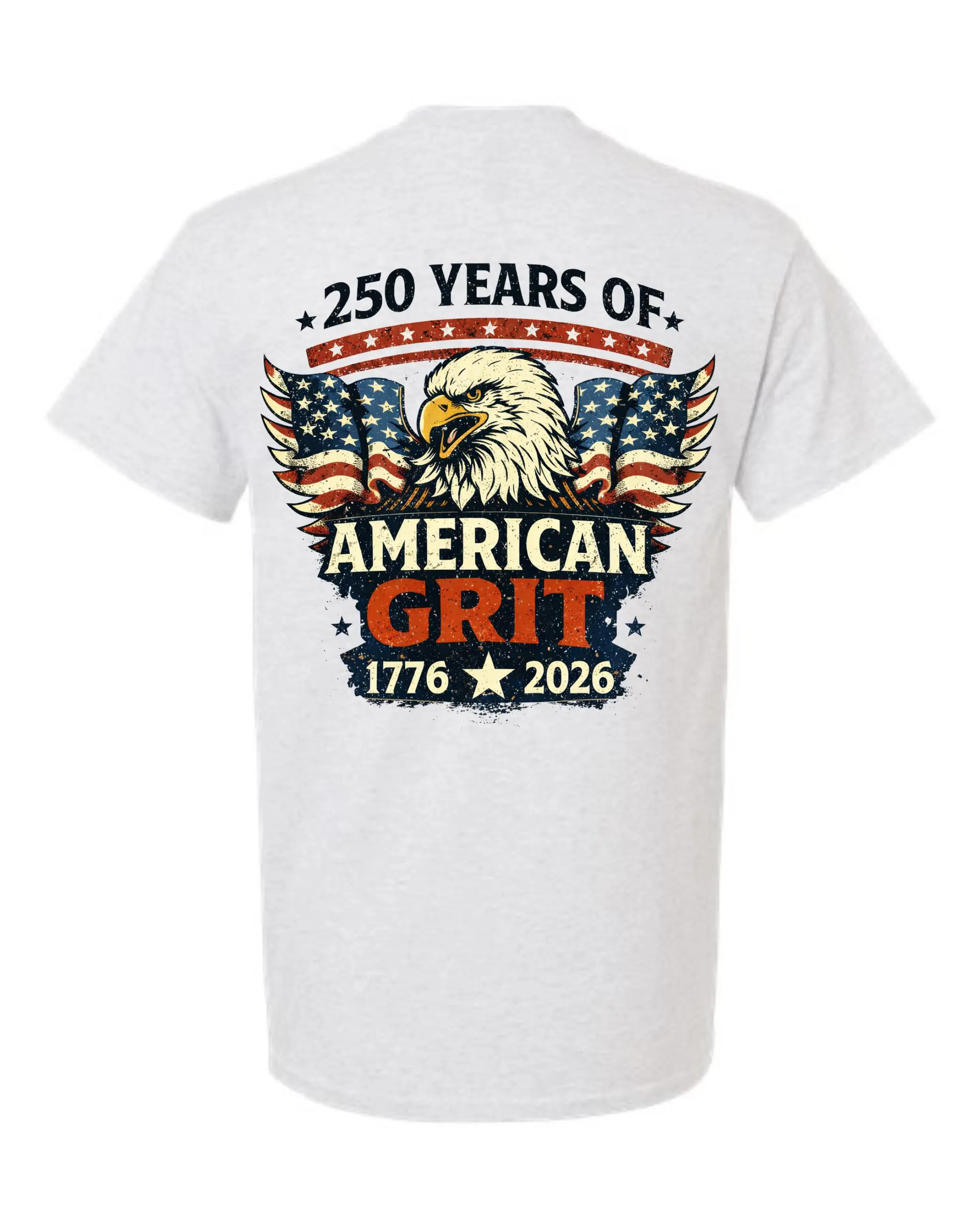 250 Years of American Grit 1776–2026 Patriotic T-Shirt | Eagle 250th Anniversary Shirt for Men | 4th of July Graphic Tee