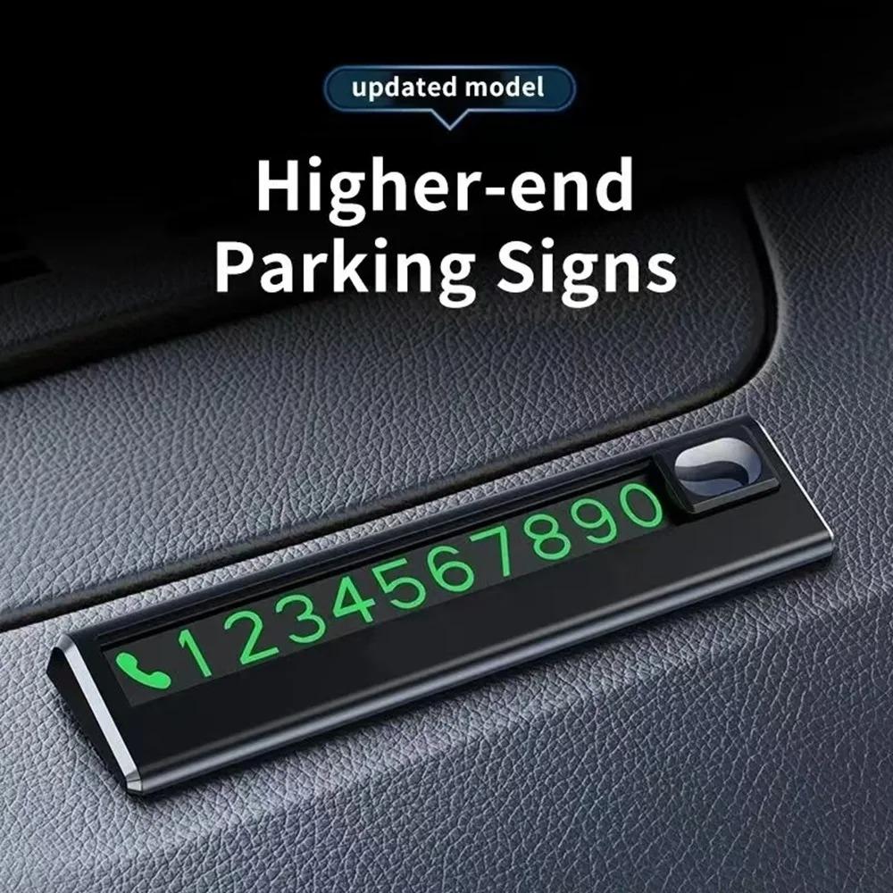 1pc Beautiful and Simple Temporary Parking Number Plate,with 5 Sets of Numbers, Economical and Practical 1pc Beautiful and Simp
