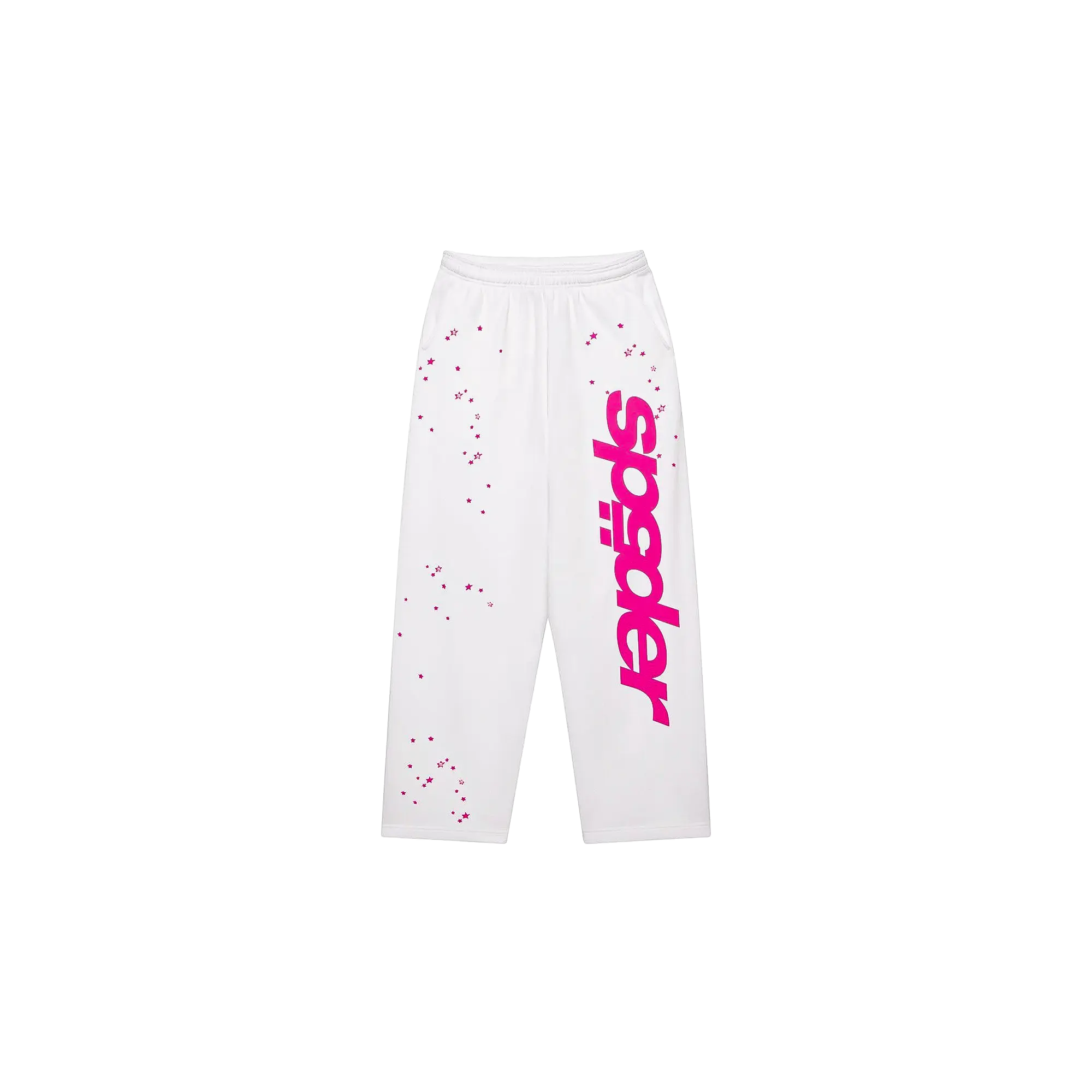 Fractured Logo Wide Leg Sweatpants "White / Pink" SP5der507