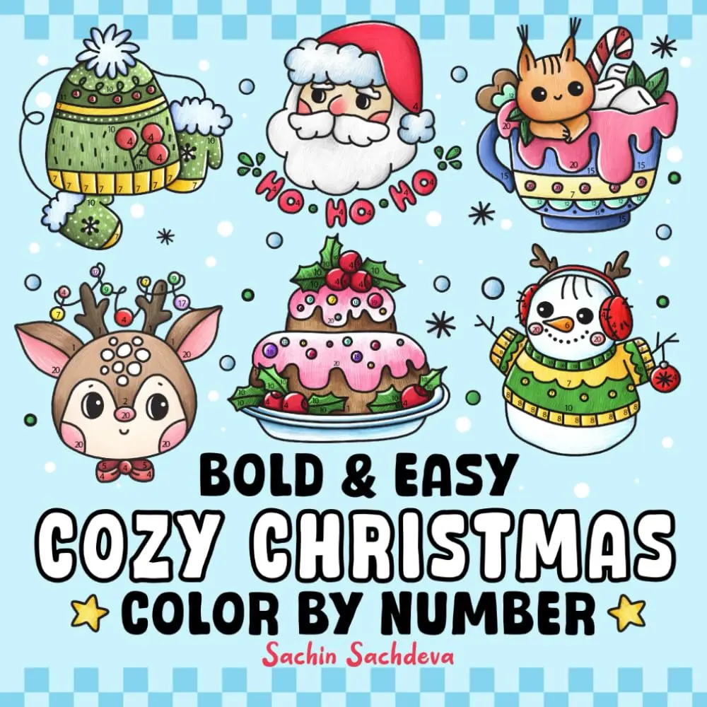Cozy Christmas Color by Number: Bold and Easy Coloring Book for Adults, Teensand Kids, Simple and Relaxing Winter Holiday Designs for relaxation (Bold & EasyColor by Number Coloring Book)