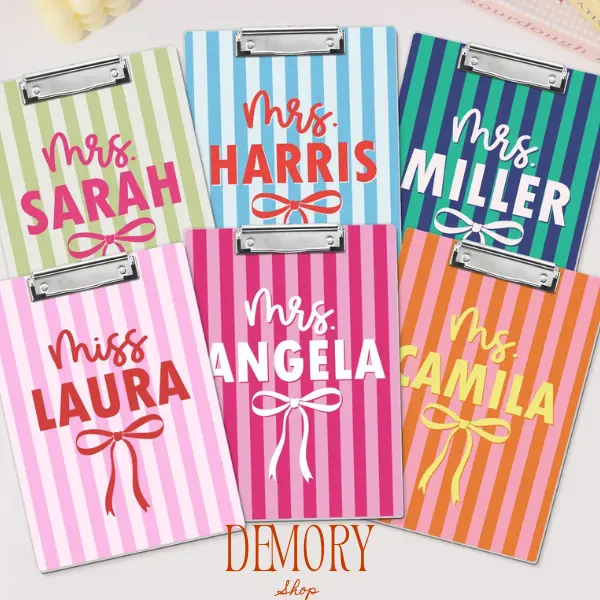 Custom Name Teacher Acrylic Clipboard, Personalized Acrylic Paper, Appreciation Gift, Back To School Gift, Gift For Teacher From Student