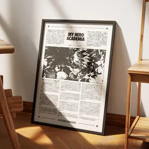 Bakugo Newspaper Print: My Hero Academia Anime Poster