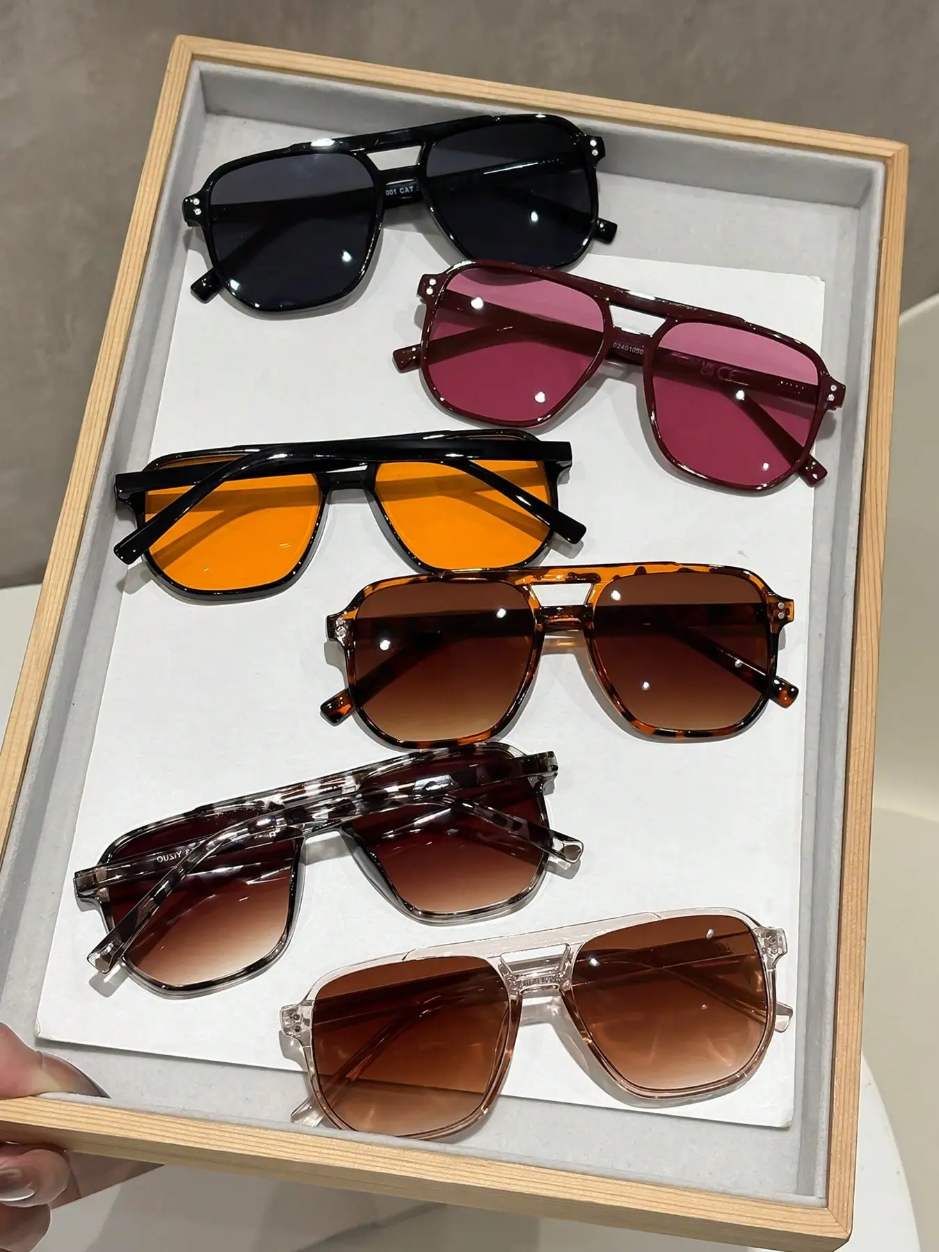 6 Pairs Women's Pilot Fashion Glasses, Classic and Stylish Shades, Trendy Eyewear for Everyday Wear, Perfect Gift Idea, Sunglasses