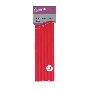 Annie #1206 Soft Twist Rollers 1/2” Red 6 pcs