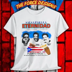 Salsa Legends Tee - Hector Lavoe, Ismael Rivera, Frankie Ruiz - Puerto Rico Vibes Cotton Shirt For Unisex Fashion S