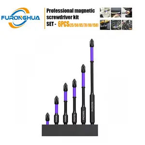 6pc Professional Magnetic Screwdriver Kit - Cr-V Steel D1 Bits for Electronics/Car Repair | Anti-Shock Handle & Anti-Slip Design | USA Stock