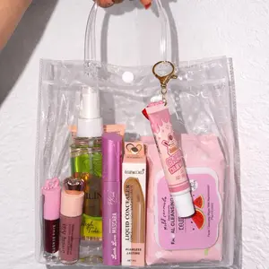 BOLSA COSMETICATRASPARENTE CON ACCESORIOSINCLUIDO