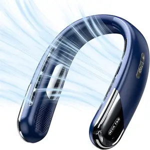 USB Rechargeable Neck Fan, Portable Neck Fan, Bladeless Neck Fan, Personal Fan for Students, Office, Sports, Travel